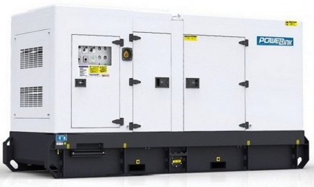Дизельный генератор PowerLink GMS250CLS в кожухе с АВР